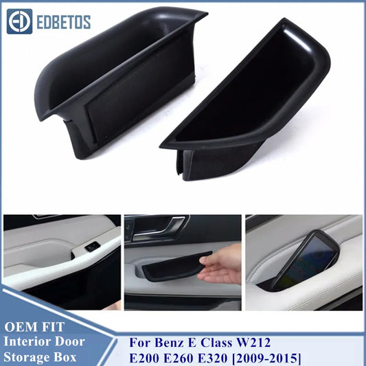 Door Storage Barrel for Mercedes Benz E Class W212 E200 E260 E320 Door Handle Container Holder Tray Storage Box 2009 2010-2015