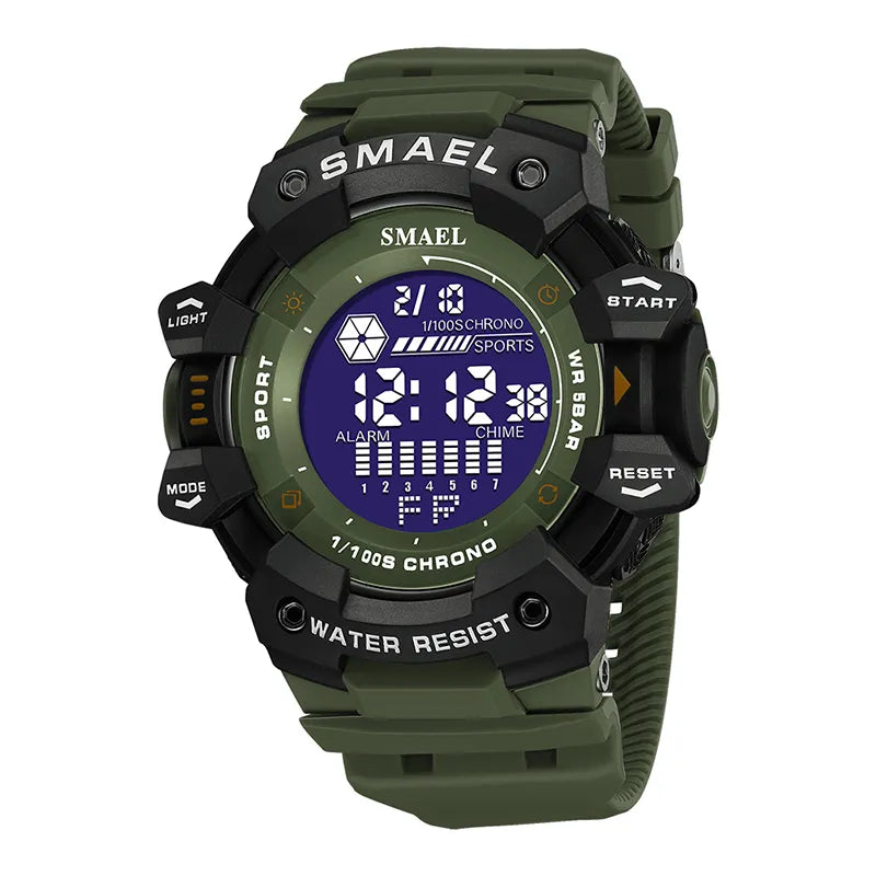 Mens Watch Military Water Resistant SMAEL Sport Watch Army Led Digital Wrist Stopwatches for Male 1802 Relogio Masculino Watches