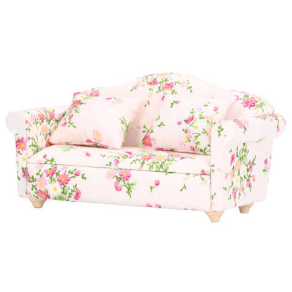 1/12 Miniature Sofa Simulation Dollhouse Sofa Living Room Furniture Children Doll House DIY Pretend Play Role Toys