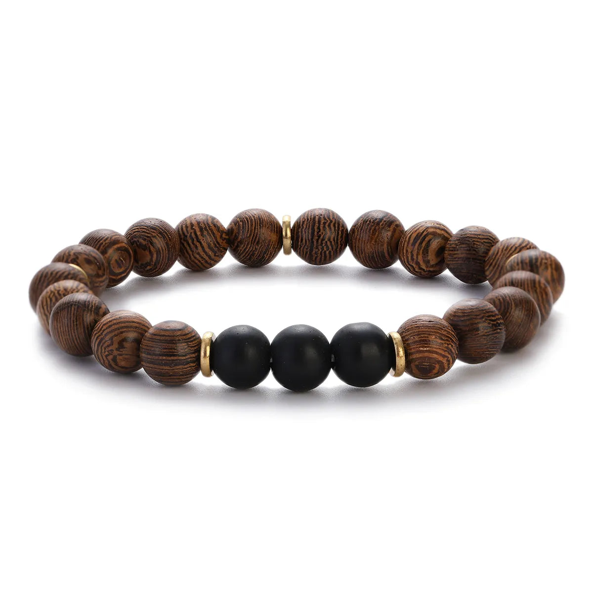8mm New Natural Wood Beads Bracelets Men Black Ethinc Meditation White Bracelet Women Prayer Jewelry Yoga Bracelet Homme