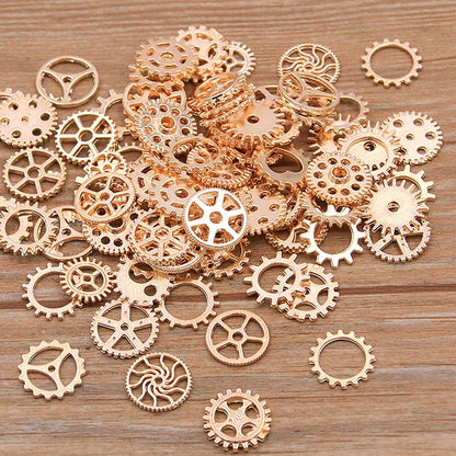 60PCS 10 Color Small Size 8-15mm Mix Alloy Mechanical Steampunk Cogs & Gears Diy Accessories New Oct Drop Ship