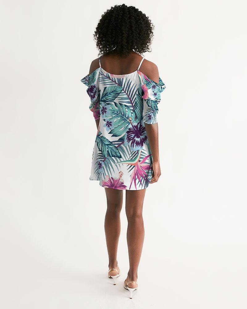 Women's Island Life Open Shoulder A-Line Dress