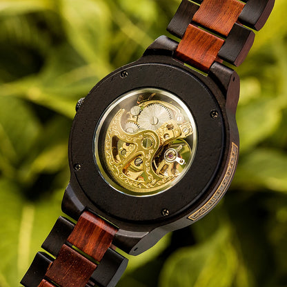 Personalized Watch Men BOBO BIRD Wood Automatic Watches Relogio Masculino Custom Anniversary for Him Engraving