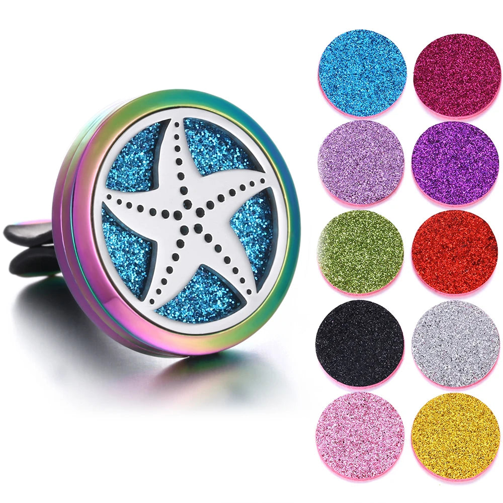 New Aromatherapy Jewelry Car Perfume Air Freshener Car Clip Tree of Life Aroma Essential Oil Diffuser Necklace Locket Pendants