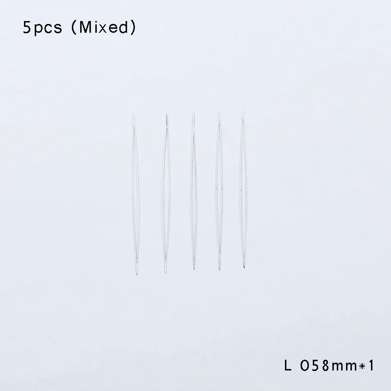 BTFBES 5pcs Central Opening Jewelry Beading Needles Stainless Steel Pins Jewelry Bracelets Handmade Making Beads DIY Accessories
