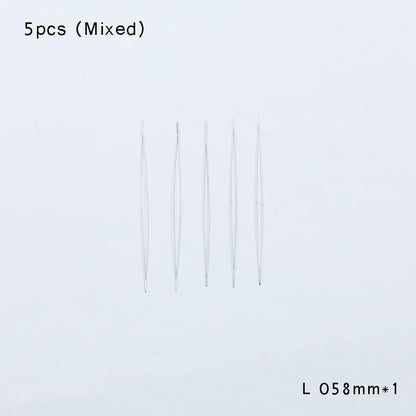 BTFBES 5pcs Central Opening Jewelry Beading Needles Stainless Steel Pins Jewelry Bracelets Handmade Making Beads DIY Accessories