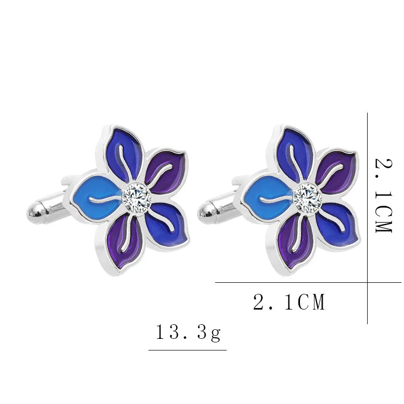 Simple Luxury Colorful Drusy Stone Cufflinks for Men Women Round Rhinestone Cuff Links Novelty Shirt Sleeve Buttons Accessories
