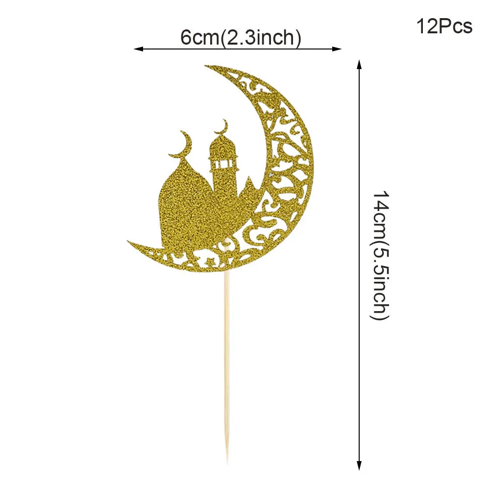Ramadan Decoration Party Supplies EID Mubarak Paper Plate Cup for Ramadan Mubarak EID Party Home Decoration Islam Muslim Party