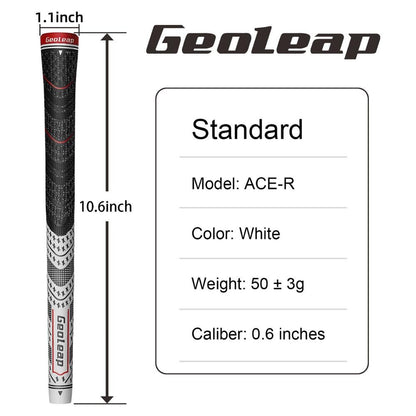Geoleap Golf Grips 10pcs/Lot, Back Rib，Multi Compound  Hybrid Golf Club Grips, Standard, 7 Color. Fress Shipping