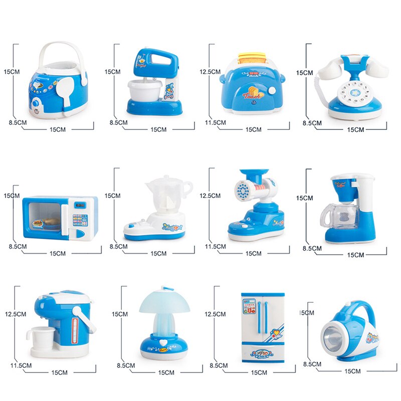 1pcs Children Kitchen Pretend Play Toys Light-Up & Sound Simulation Kitchen Toys Household Appliances Toy for Kids Children Baby