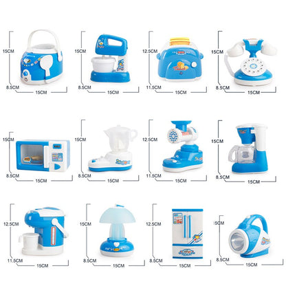 1pcs Children Kitchen Pretend Play Toys Light-Up & Sound Simulation Kitchen Toys Household Appliances Toy for Kids Children Baby