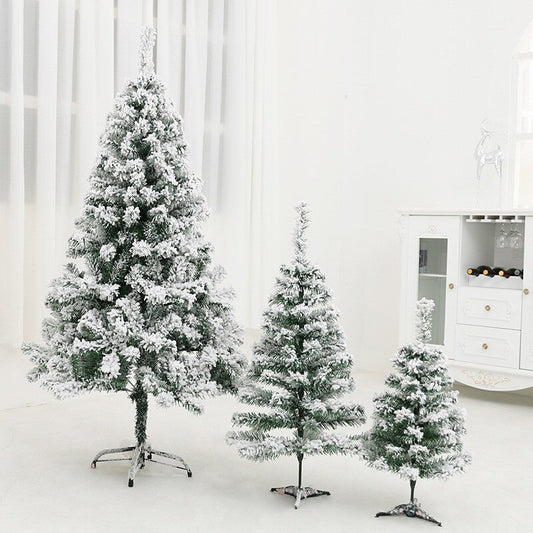 2022 New Year 60/90cm Spray Snow Christmas Tree Artificial Christmas Tree Indoor Christmas Decoration PVC Material Reusable