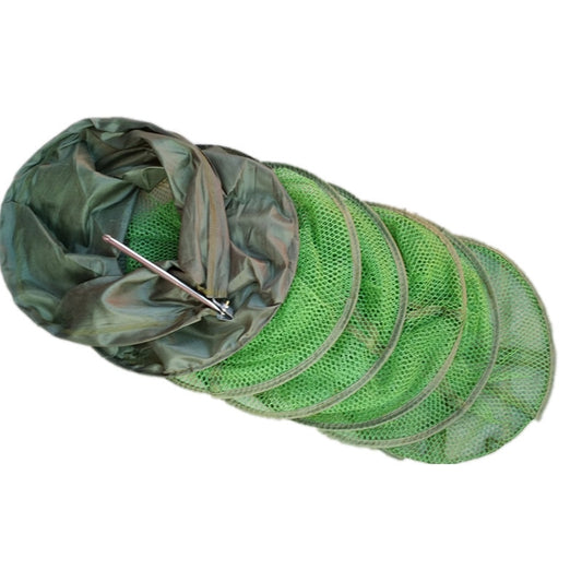 Fishing Net Folding Telescoping Quick-Drying Nylon Mesh Fishing Basket Dip Nets Fyke Net Shrimp Cage Outdoor Fishing Tackle Gear