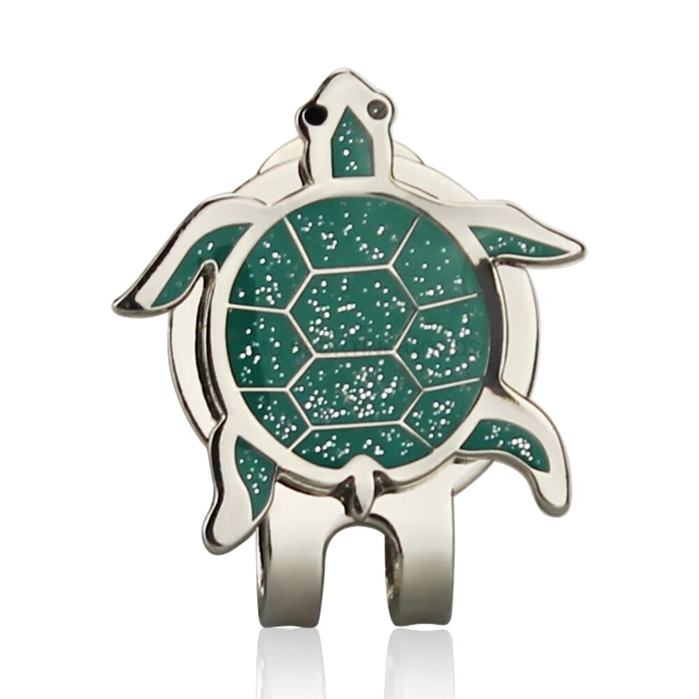 1pc Golf Ball Marker With Magnet Golf Cap Clips Shining Alloy Mark for Golfer Love Tortoise Slipper Dog Mermaid Birdie Eagle