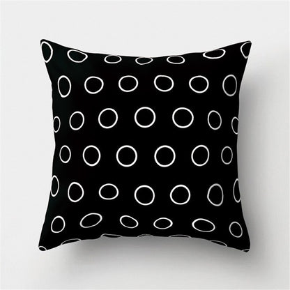 45x45cm Black White Geometric Cushion Cover Car Pillowcase Sofa Cushions Decorative Pillowcover Home Decor Pillow Cases
