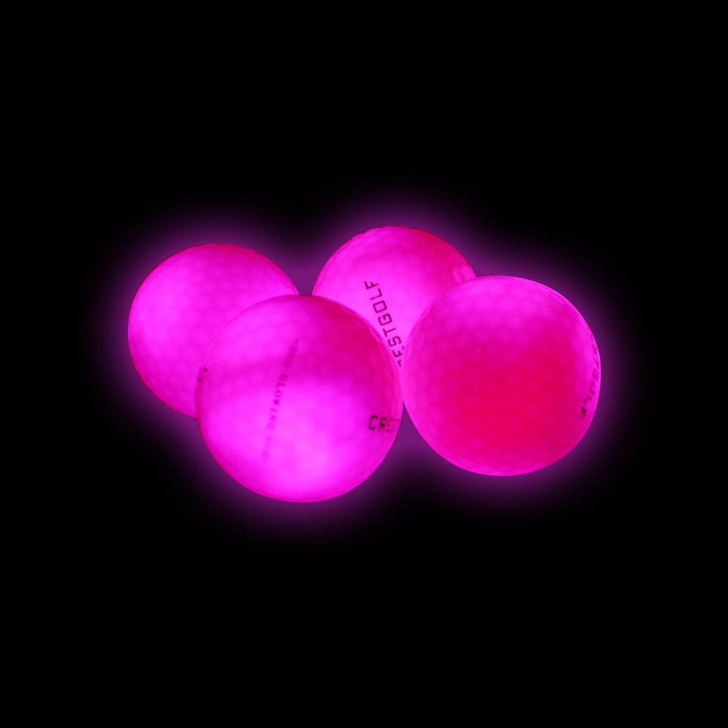 CRESTGOLF 4 Pcs/Pack Led Golf Balls With 4 Lights for Night Training High Hardness Material for Golf Practice Balls