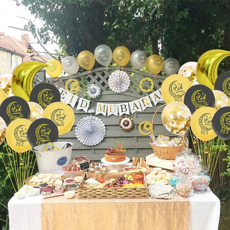 Eid Mubarak Decoration Kareem Happy Ramadan Decoration Muslim Islamic Muslim Festival Decoration Ramadan Supplies Aid Mubarek