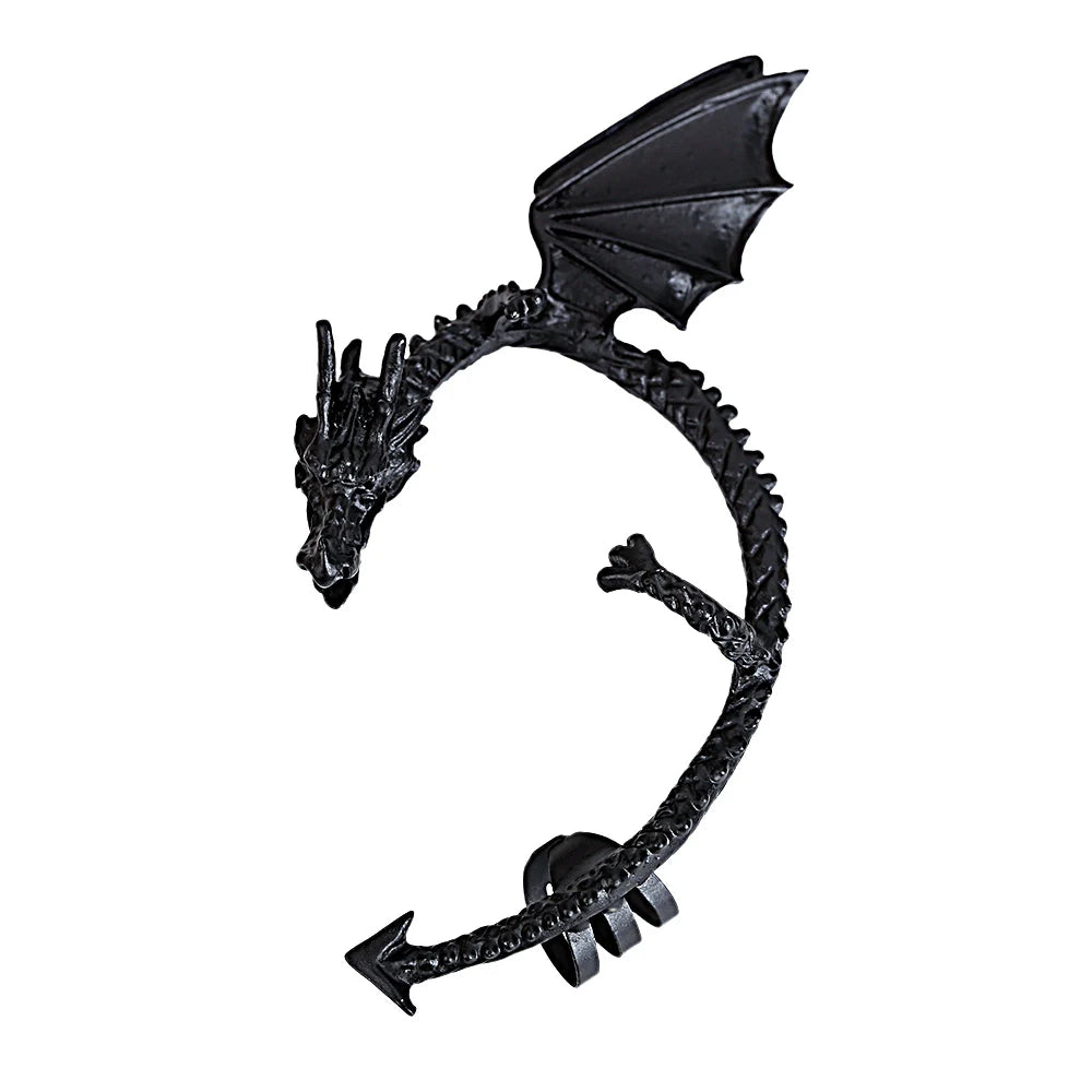 Retro Vintage Gothic Rock Punk Twine Dragon Shape Ear Cuff  Earring Earrings for Women Men  Earrings