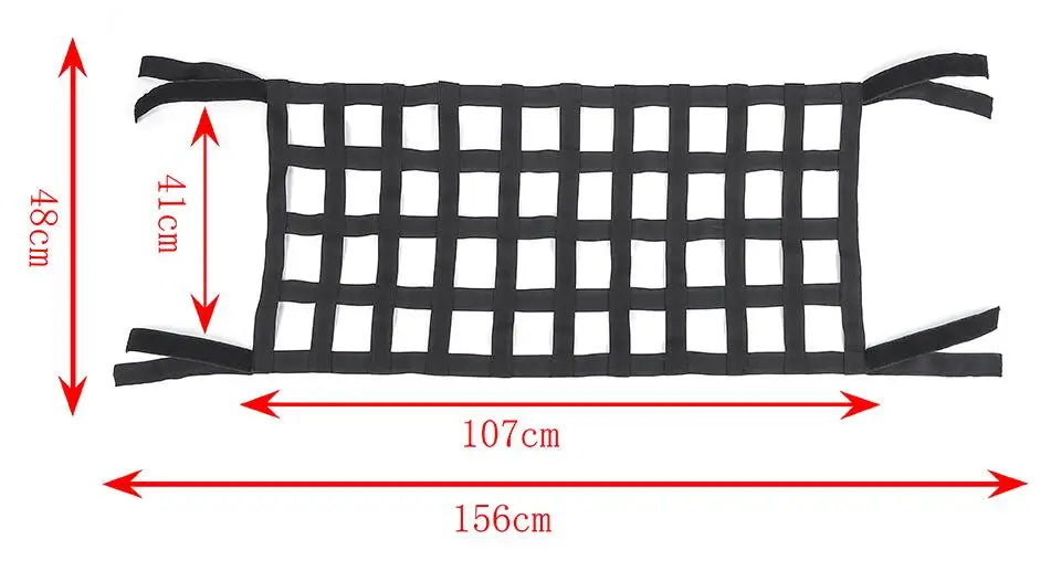 SHINEKA Top Roof Bed Waterproof Cover Rest Storage Network for Jeep Wrangler TJ JK JKU JL 1997-2019 Exterior Accessories