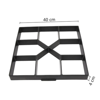 Plastic Path Maker Mold Reusable Concrete Cement Stone Brick Design DIY Manually Paving Paver Walk Mould Garden Building Tool