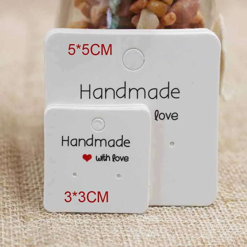 Mulit Size DIY Handmade  Jewelry Earring Packing Card Cute Stud/Drop Earring Display Card 100pcs Per Lot
