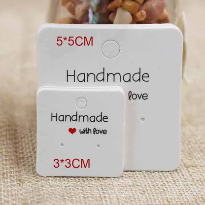 Mulit Size DIY Handmade  Jewelry Earring Packing Card Cute Stud/Drop Earring Display Card 100pcs Per Lot