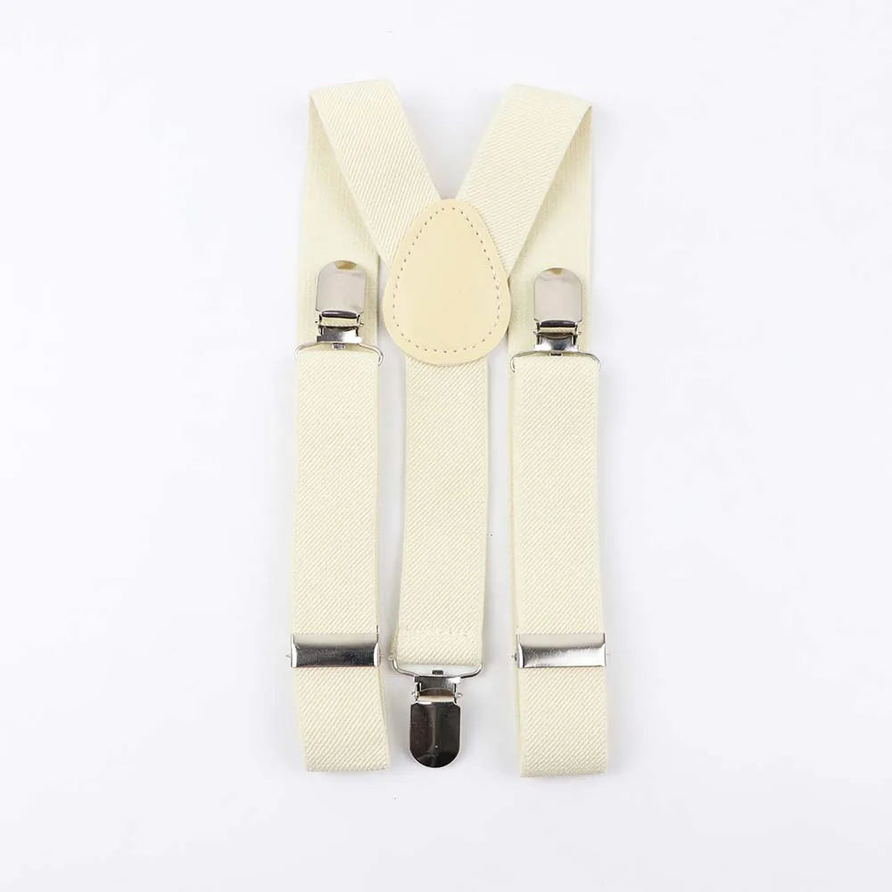 Solid Color Children Belt Baby Boys Suspenders Polyester Y-Back Braces Adjustable Elastic Kids