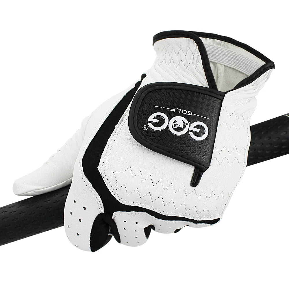 Pack 1 Pcs Golf Gloves Men Cabretta Leather Breathable Left/Right LH/RH Hand Non-Slip Men Golf Glove
