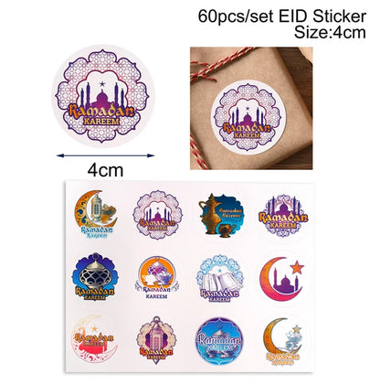 EID Mubarak Banner Balloons Cake Topper Ramadan Decoration Ramadan Kareem Mubarak Muslim Islamic Festival Party DIY Decorations