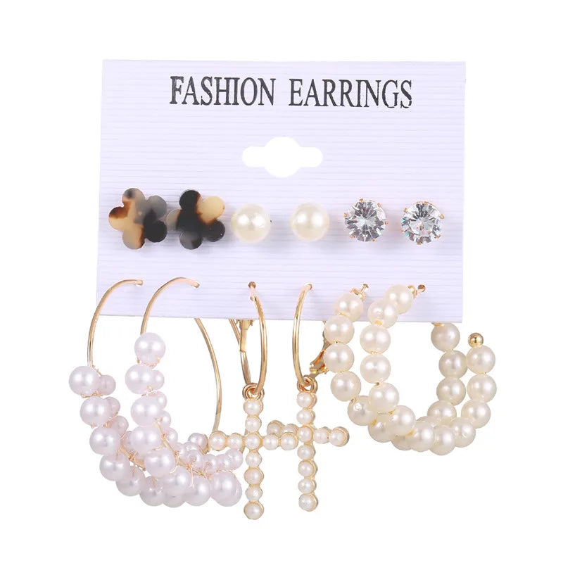 17KM Vintage Tassel Acrylic Earrings for Women Bohemian Earrings Set Big Dangle Drop Earring 2020 Brincos Female Jewelry