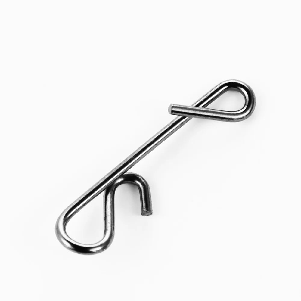50pcs/Box Fishing Line Wire Connector Braid Knotless Connectors Fishing Barrel Swivel Accessory Fish Tackle Hook Lure Pin Tool