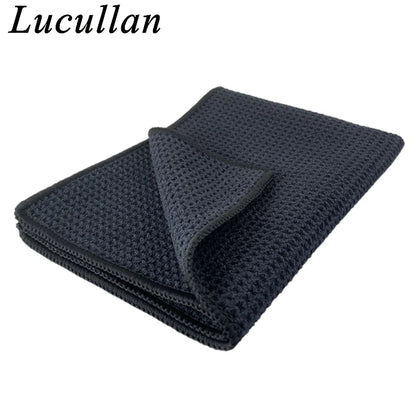 Lucullan Magic Power Super Absorbancy Waffle Weave Cloth 30X40CM 380GSM Microfiber Towels for Glass Paint and Interior