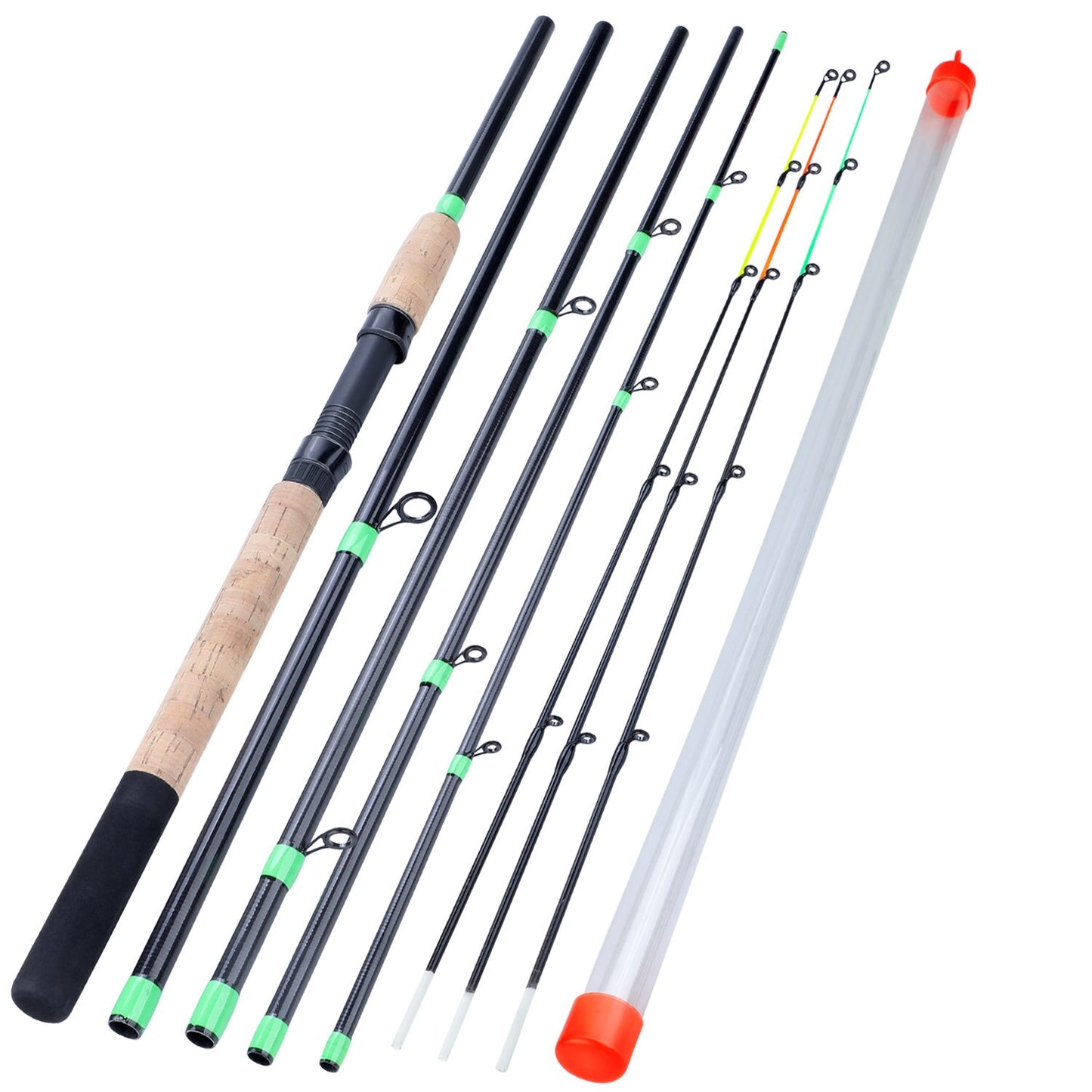 Sougayilang Feeder Fishing Rod Telescopic Spinning/6 Sections Travel Rod 3.0 3.3 3.6m Pesca Carp Feeder 60-180g Pole Fish Tackle