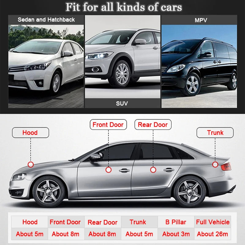 Car-Styling 2Meter B Z P D Type Car Rubber Seal Sound Insulation Weatherstrip Edge Trim Noise Insulation Car Door Sealing Strip
