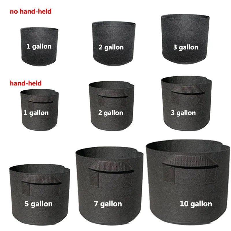 1-30 Gallon Big Plant Flower Grow Bags Pot Home Garden Tools Potato Strawberry Fabric Vegetable Jardin Gardening Growing Pots