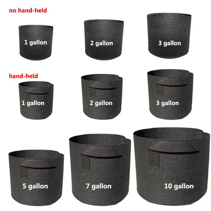 1-30 Gallon Big Plant Flower Grow Bags Pot Home Garden Tools Potato Strawberry Fabric Vegetable Jardin Gardening Growing Pots