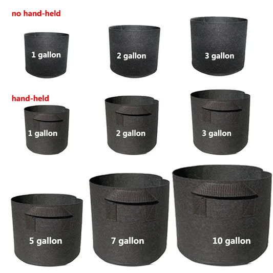 1-30 Gallon Big Plant Flower Grow Bags Pot Home Garden Tools Potato Strawberry Fabric Vegetable Jardin Gardening Growing Pots
