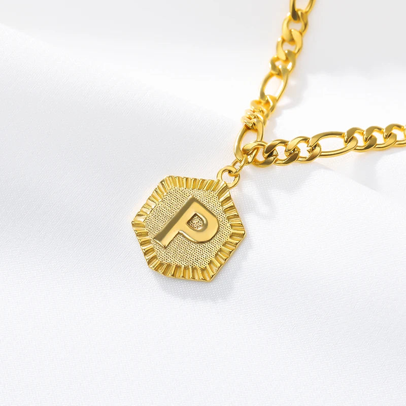 A-Z Initial Letter Anklets for Women Stainless Steel Anklet  21cm + 10cm Figaro Chain Summer Beach Accessories Jewelry