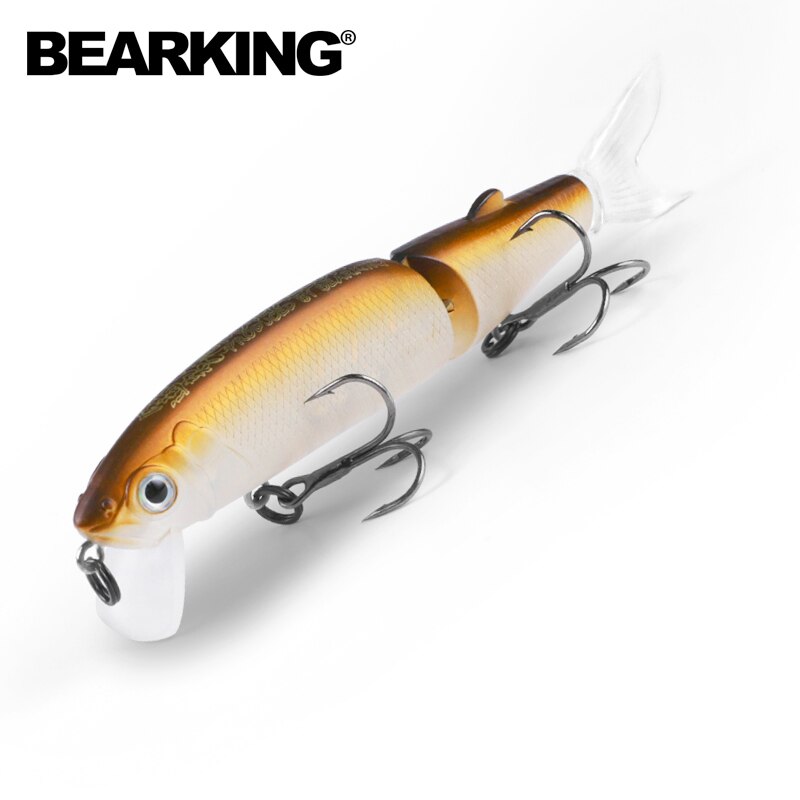 Bearking 11.3cm 13.7g  Hot Fishing Lure Minnow Quality Professional Bait Swim Bait Jointed Bait Equipped Black or White Hook