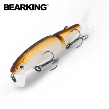 Bearking 11.3cm 13.7g  Hot Fishing Lure Minnow Quality Professional Bait Swim Bait Jointed Bait Equipped Black or White Hook