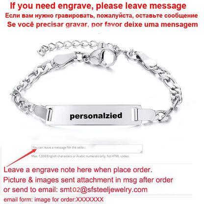 Personalize Baby Name Bracelet Figaro Chain Smooth Bangle Link Gold Tone No Fade Safty Jewelry 12cm to 15cm