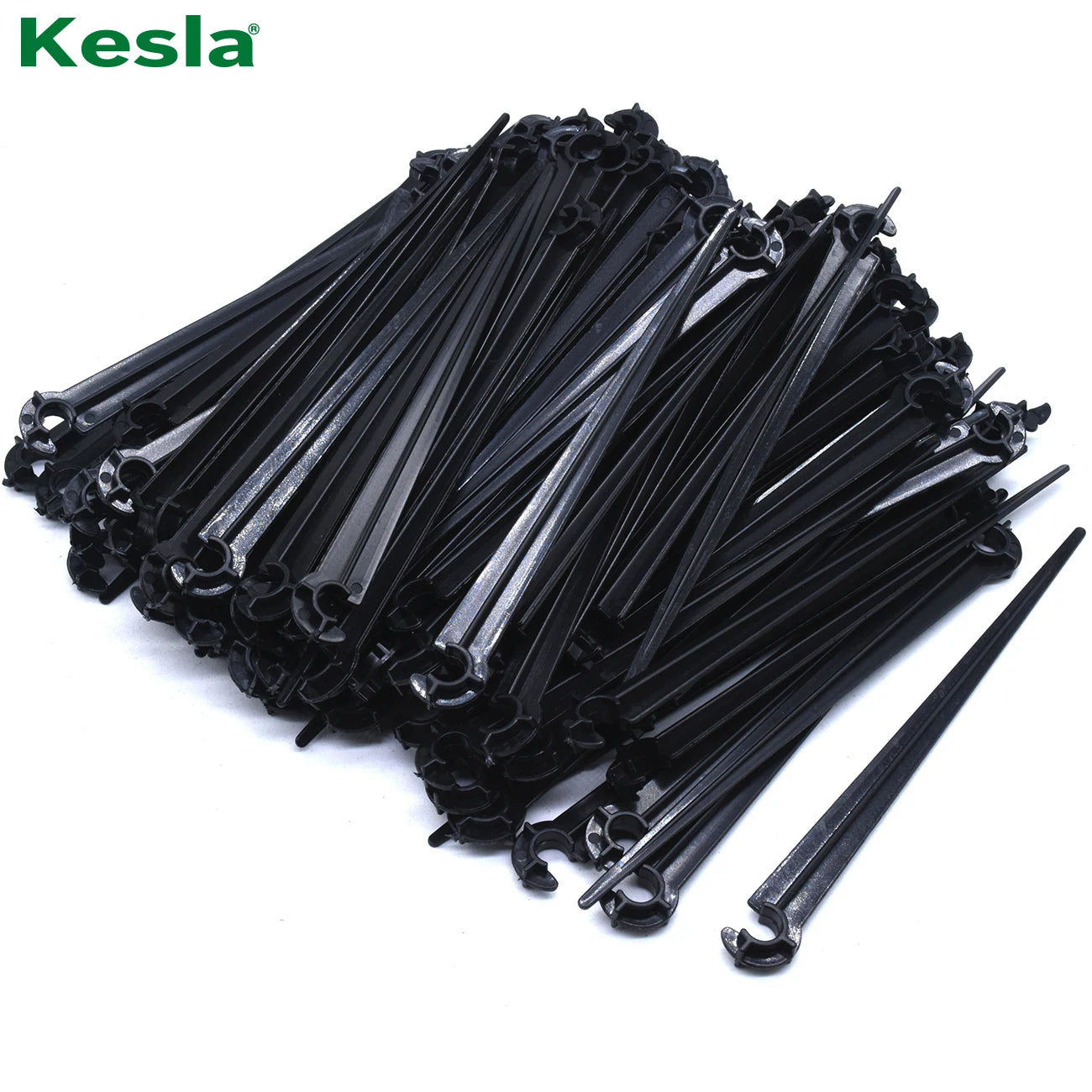 50-200pcs Durable 1/4'' C-Type Hook Fixed Stem Support Holder Stakes for 4/7mm Hose Flowerpot Drip Irrigation Fitting Greenhouse