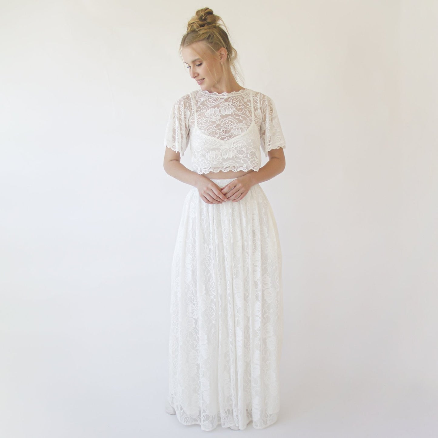 Bridal Lace Top, Plus Size Bridal Wear #2059