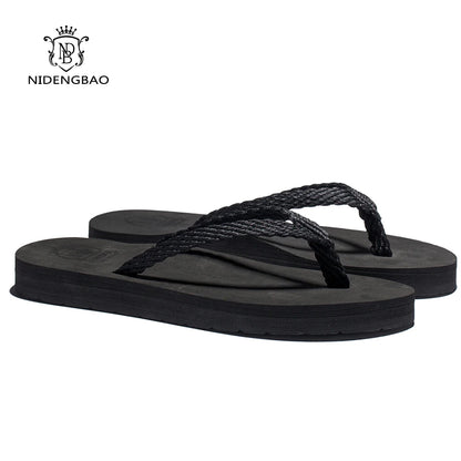 Summer Woman Shoes Platform Slippers Women Beach Flip Flops Comfortable Sandals Slippers for Women Black Ladies Shoes