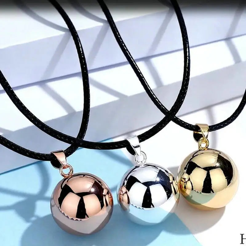 Eudora Harmony Ball Pendant Necklace Pregnancy Chime Ball Mexcian Bola Pendants Wishing Balls Fine Jewelry for Women