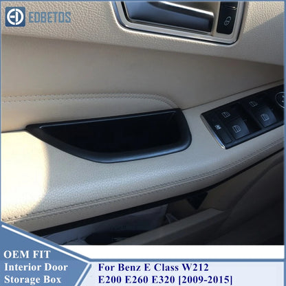 Door Storage Barrel for Mercedes Benz E Class W212 E200 E260 E320 Door Handle Container Holder Tray Storage Box 2009 2010-2015