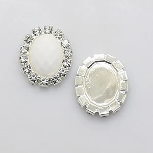 YWXINXI 10Pcs Hot Selling 16*20mm Oval Diy Jewelry Accessories Rhinestone Board Wedding Invitation Clothing Accessories