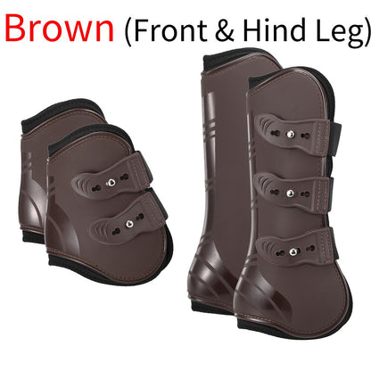 Adjustable Horse Boot Horse Equipment Front Hind Leg Boots Leg Boots Equine Guard Equestrian Tendon Protection Horses Hock Brace