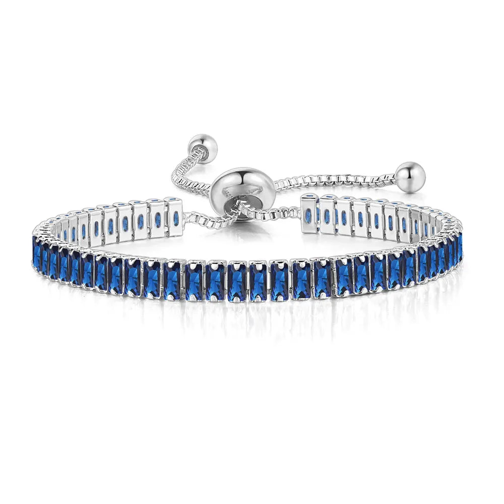 ZHOUYANG Tennis Bracelet for Woman Trendy Simple Adjustable Rose White Gold Color Bracelets Fashion Jewelry DZH009