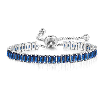 ZHOUYANG Tennis Bracelet for Woman Trendy Simple Adjustable Rose White Gold Color Bracelets Fashion Jewelry DZH009